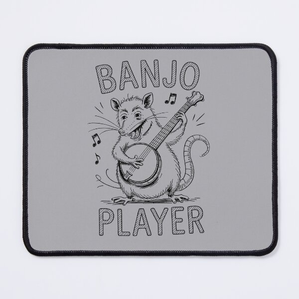 Item preview, Funny Opossum Playing Banjo designed and sold by AniArtPL.