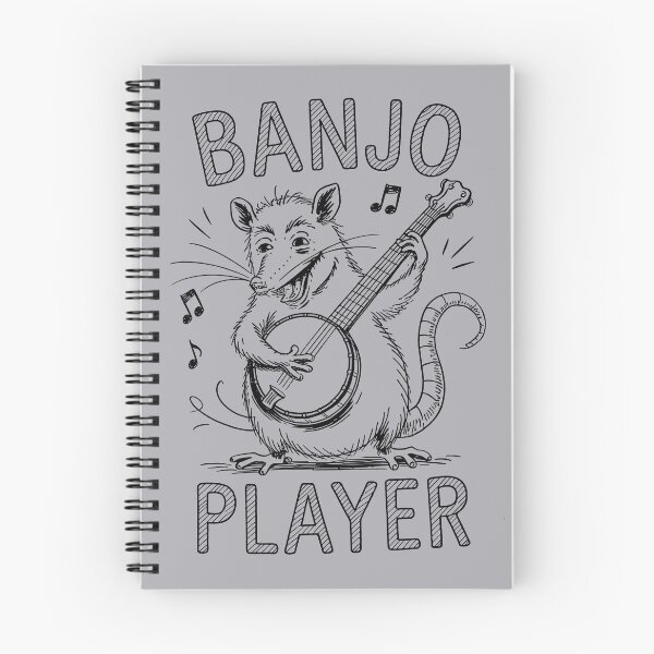 Item preview, Funny Opossum Playing Banjo designed and sold by AniArtPL.
