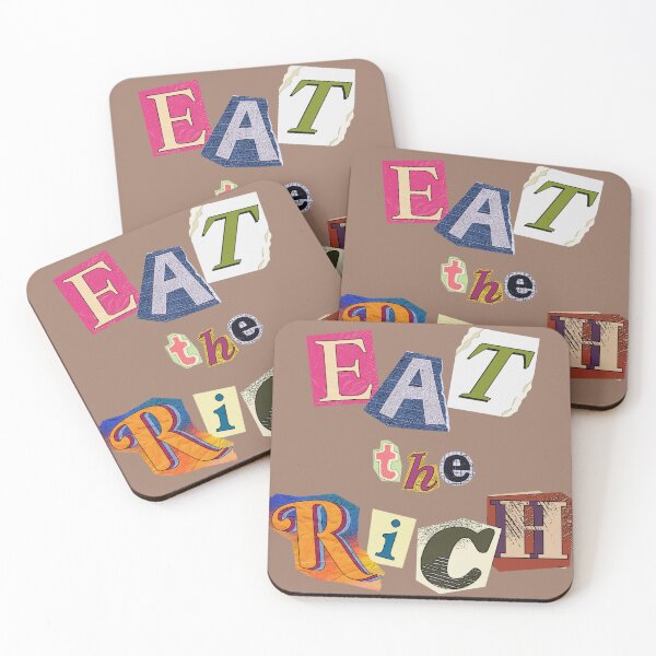 Item preview, Eat The Rich - In a ransom note with cut-out letters style, for a raw, rebellious statement designed and sold by 1Timothy523.