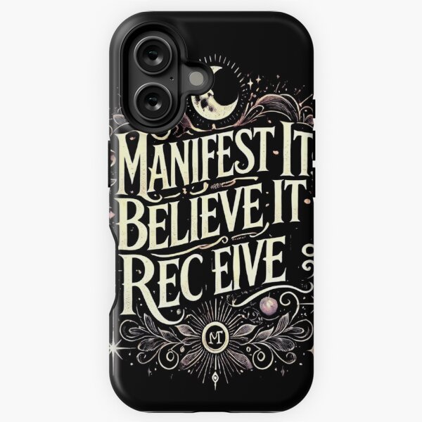 Item preview, Manifest It. Believe It. Receive It. – Celestial Manifestation Typography designed and sold by EllsLittleStore.