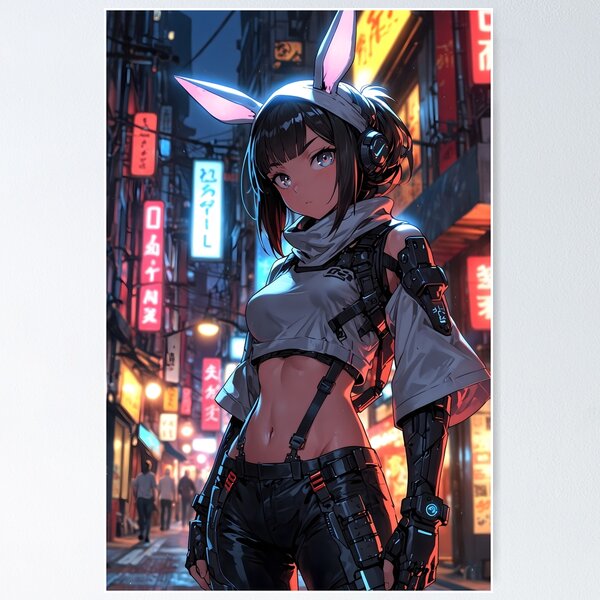 Artikelvorschau, Anime-Mädchen-Techwear entworfen und verkauft von disturbedrod.