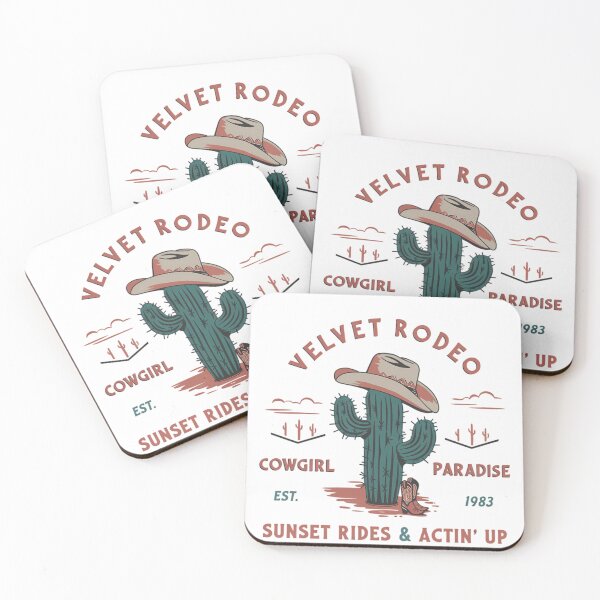 Item preview, Velvet Rodeo - Retro Western Cactus & Cowgirl Design designed and sold by Charlietule.