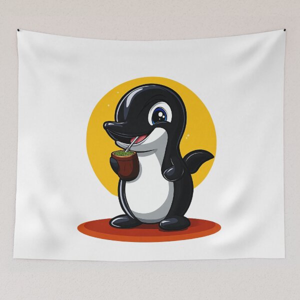 Item preview, Cute Tonina Overa Dolphin Drinking Yerba Mate – Funny Marine Mate Lover designed and sold by flamini.
