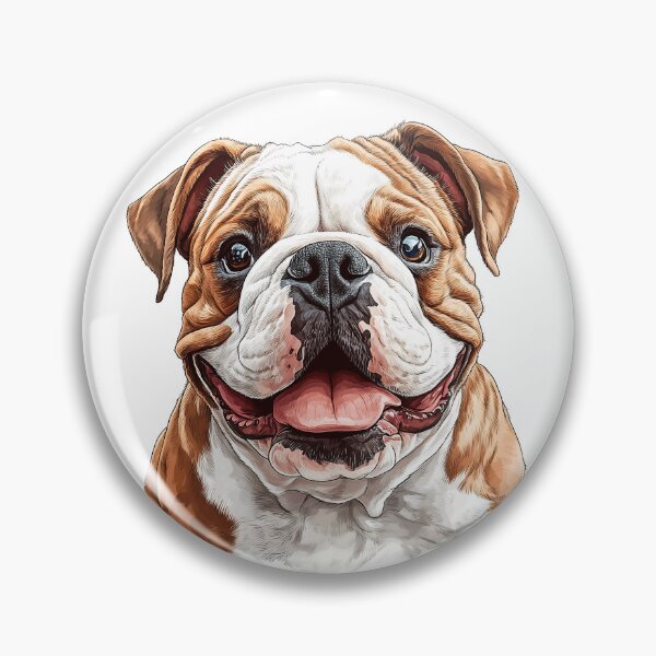 Item preview, Adorable English Bulldog - Realistic Dog Art 1 designed and sold by SteadyRolling.