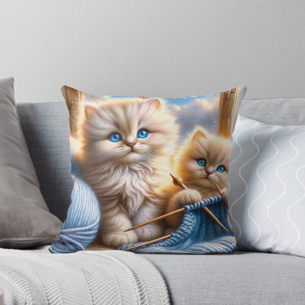 Item preview, Cute Knitting Cats designed and sold by M-Y-A-R-T-.