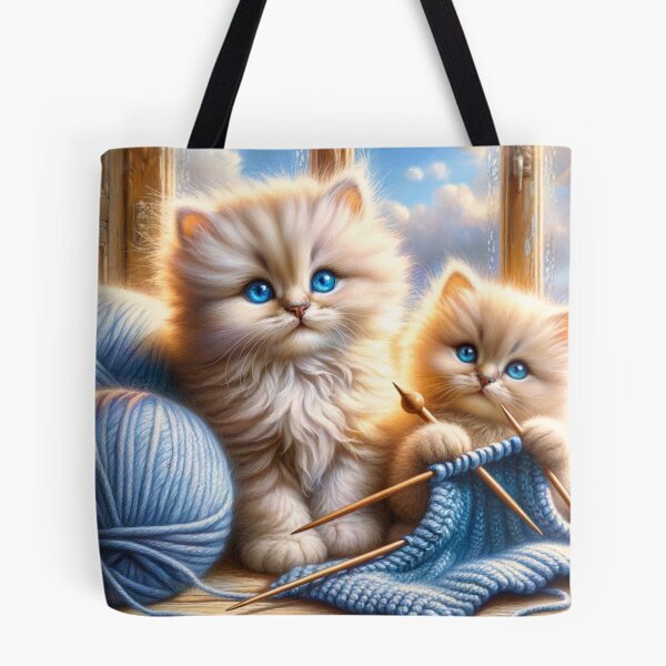 Item preview, Cute Knitting Cats designed and sold by m-y-A-I-A-R-T-.