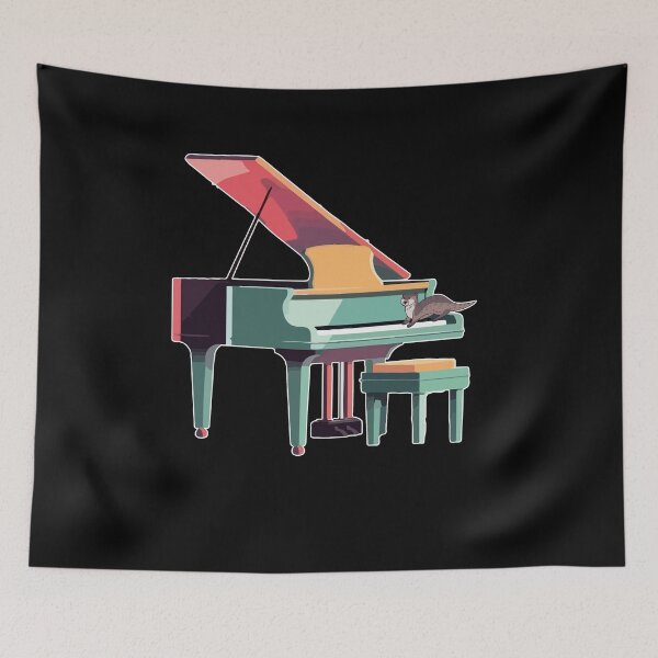 Item preview, Cute Grand Piano Player Month Otter Pianist Musician Animal designed and sold by Dressed For  Duty.