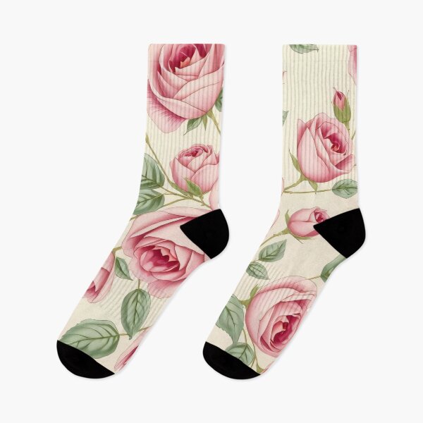 Item preview, Vintage Pink Roses – Elegant Floral Pattern Wall Art designed and sold by FoisonDesigns.