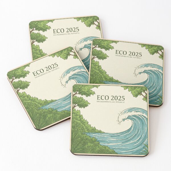 Item preview, "ECO 2025 Nature Art Sticker - Sustainable Ocean Forest Print" designed and sold by ethnicdigital.
