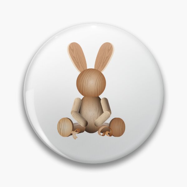 Item preview, Illustrative wooden look – charming rabbit figure designed and sold by Kisho.