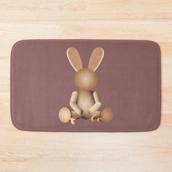 Item preview, Illustrative wooden look – charming rabbit figure designed and sold by Kisho.