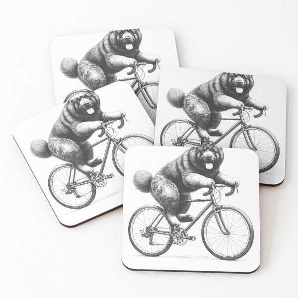 Item preview, Perro pastor de Asia central montando en bicicleta designed and sold by Kimberley King Art King Art.
