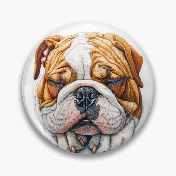 Item preview, Sleeping English Bulldog - Realistic Pet Art designed and sold by SteadyRolling.