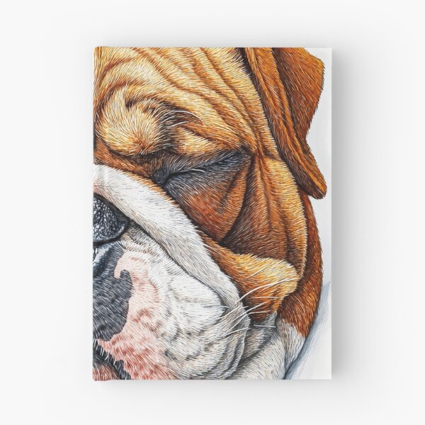 Artikelvorschau, Schlafende englische Bulldogge - Realistische Haustierkunst entworfen und verkauft von SteadyRolling.