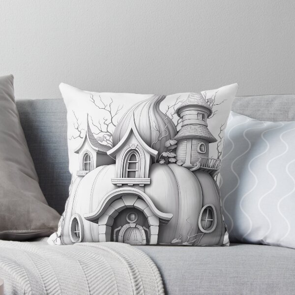 Item preview, Magical Pumpkin House #6 Coloring Page Pattern  designed and sold by DavidColoring.