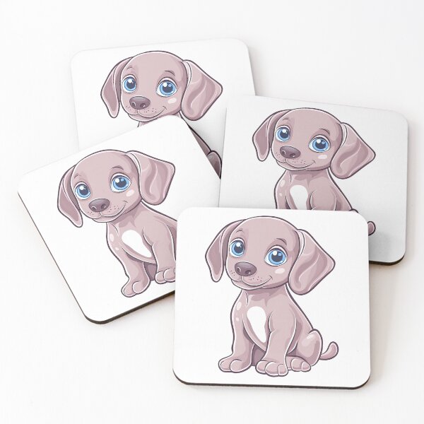 Item preview, Blue-Eyed Charm – Adorable Weimaraner Sticker designed and sold by SunRacer.