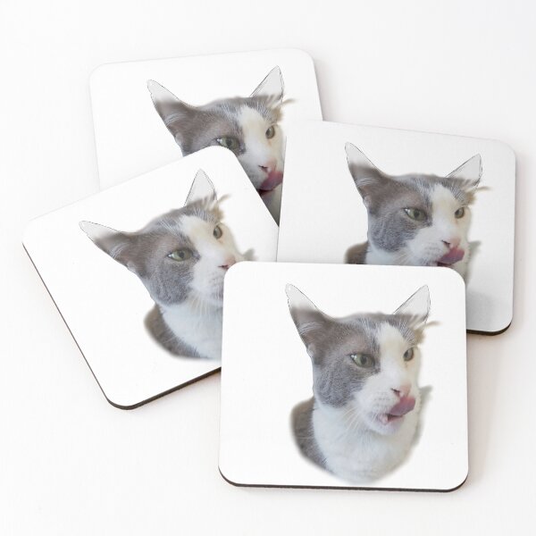 Item preview, cat half sketch and tongue out designed and sold by Kalhanne.