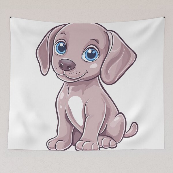 Item preview, Blue-Eyed Charm – Adorable Weimaraner Sticker designed and sold by SunRacer.