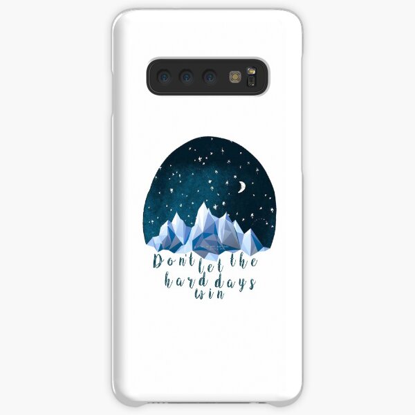 DON'T LET THE HARD DAYS WIN (geometric watercolor) Samsung Galaxy Snap Case
