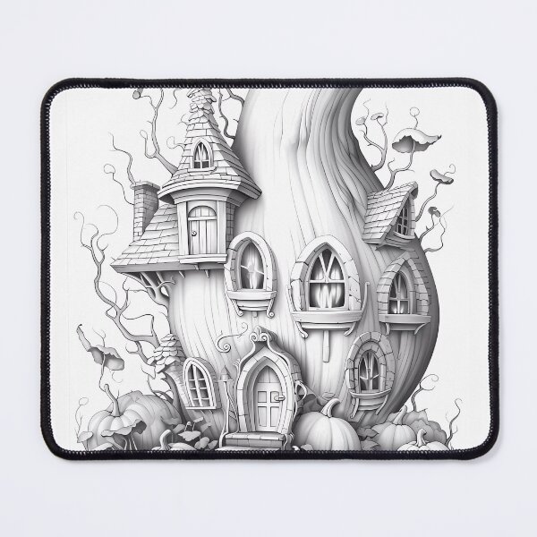 Item preview, Magical Pumpkin House #5 Coloring Page Pattern designed and sold by DavidColoring.