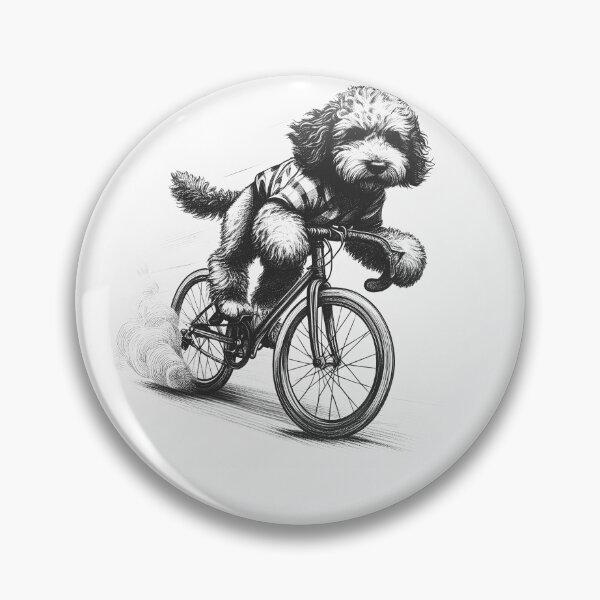 Item preview, Cockapoo Riding Bike designed and sold by Kimberley King Art  King Art.