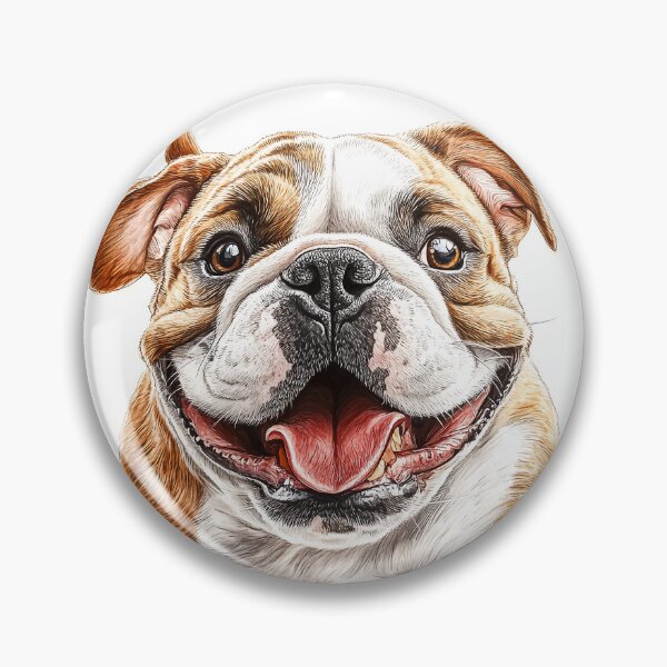 Item preview, Playful English Bulldog - Lifelike Pet Art designed and sold by SteadyRolling.