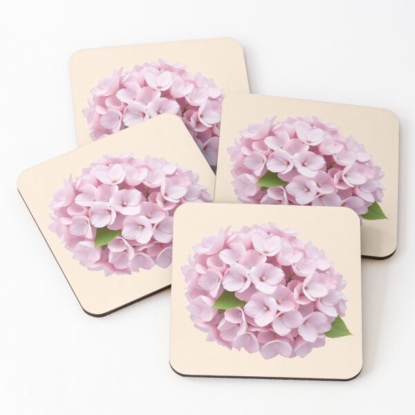 Item preview, Blush Hydrangea Elegance – Soft Pink Floral Art designed and sold by FoisonDesigns.