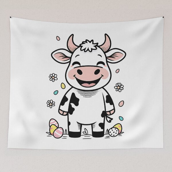 Item preview, Cute Happy Easter Cow designed and sold by DomTeesHaven.