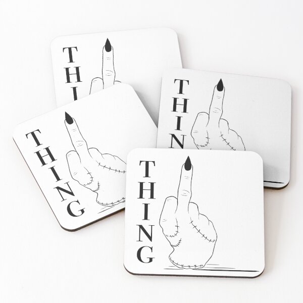 Item preview, Addams Family, Thing flips the bird Line Art designed and sold by ESDESIGNS.
