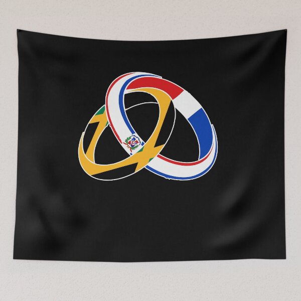 Item preview, Dominican Republic Flag Jamaica Grown Ring Marriage Wedding designed and sold by Dressed For  Duty.