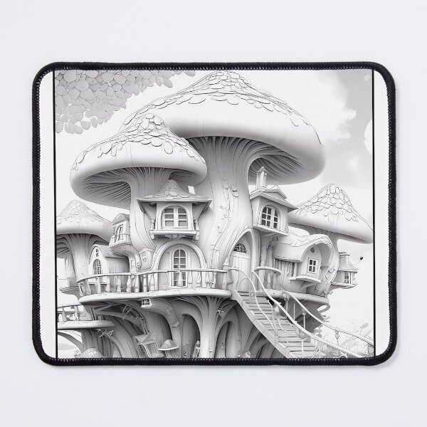 Item preview, Magical Mushroom House #11 Coloring Page Pattern designed and sold by DavidColoring.