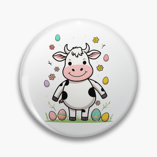 Item preview, Happy Easter Cow With Easter Eggs designed and sold by DomTeesHaven.