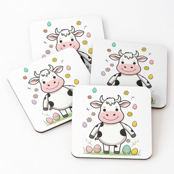 Item preview, Happy Easter Cow With Easter Eggs designed and sold by DomTeesHaven.