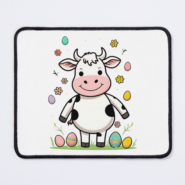 Item preview, Happy Easter Cow With Easter Eggs designed and sold by DomTeesHaven.