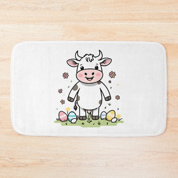 Item preview, Cute Easter Cow With Easter Eggs designed and sold by DomTeesHaven.