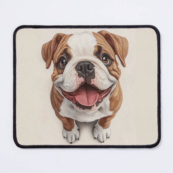 Item preview, Adorable English Bulldog - Realistic Dog Art 3 designed and sold by SteadyRolling.