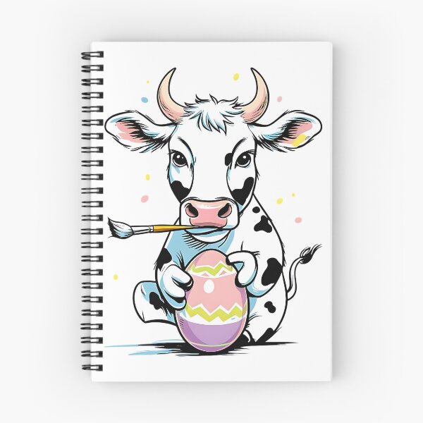 Item preview, Cute Easter Cow Painting Easter Eggs designed and sold by DomTeesHaven.