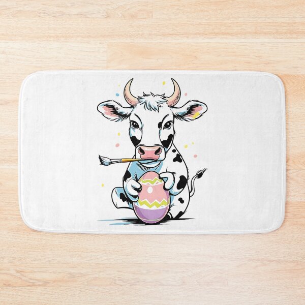 Item preview, Cute Easter Cow Painting Easter Eggs designed and sold by DomTeesHaven.