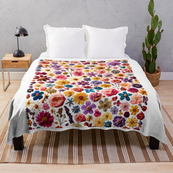Item preview, Colorful Pressed Flowers – Dense Botanical Floral Aesthetic designed and sold by JohnnyP-Store.