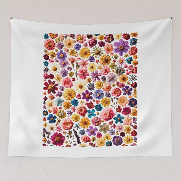 Item preview, Colorful Pressed Flowers – Dense Botanical Floral Aesthetic designed and sold by JohnnyP-Store.