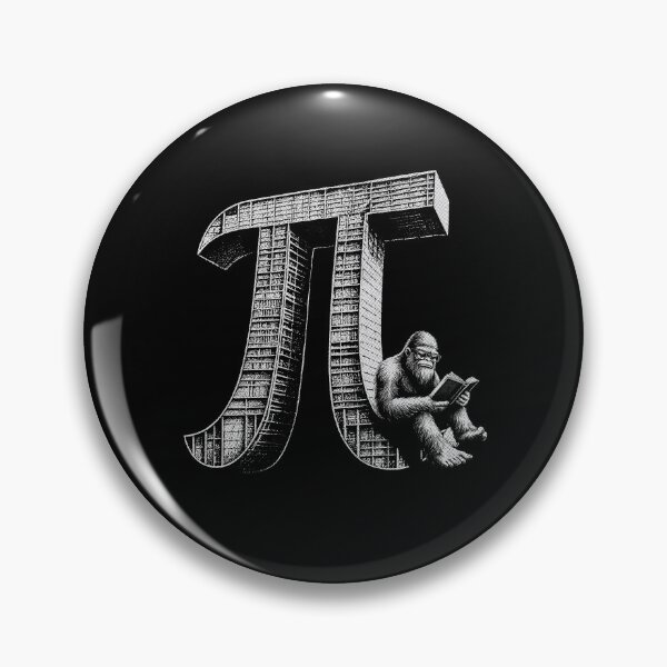 Item preview, Pi Library with Wise Gorilla – Math and Science Geek Design Gifts designed and sold by Maniutek.