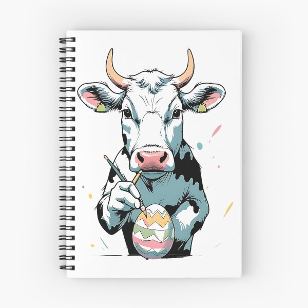 Item preview, Cute Easter Cow Painting Easter Eggs designed and sold by DomTeesHaven.
