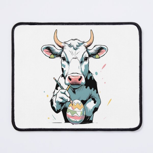 Item preview, Cute Easter Cow Painting Easter Eggs designed and sold by DomTeesHaven.