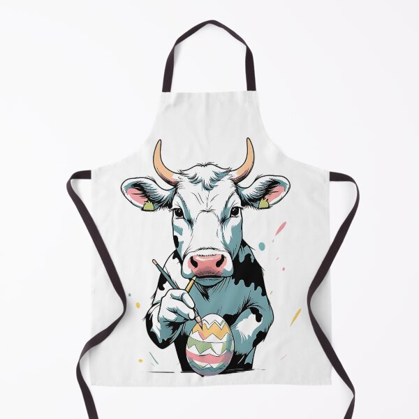 Item preview, Cute Easter Cow Painting Easter Eggs designed and sold by DomTeesHaven.