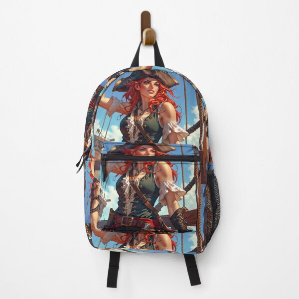 Item preview,  Red Head Pirate Queen Anne Bonney vintage Anime Manga Illustration designed and sold by Vintage Designs +.