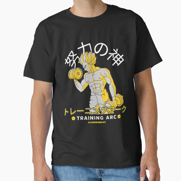Item preview, God of Hard Work Mens Gym Apparel Anime Abs T-Shirt designed and sold by kashthreads.