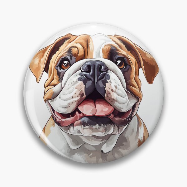 Item preview, Adorable English Bulldog - Realistic Dog Art 5 designed and sold by SteadyRolling.