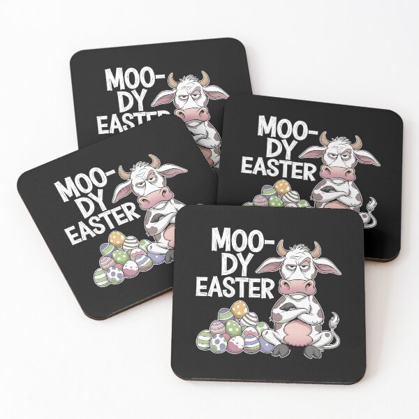 Item preview, Moo-dy Easter Funny Easter Cow designed and sold by DomTeesHaven.