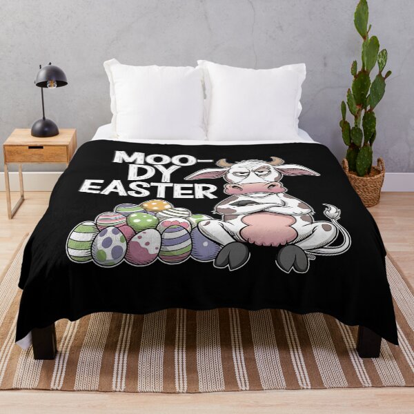 Item preview, Moo-dy Easter Funny Easter Cow designed and sold by DomTeesHaven.
