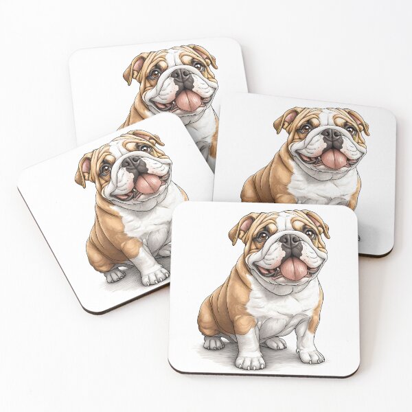 Item preview, Adorable English Bulldog - Realistic Dog Art 6 designed and sold by SteadyRolling.